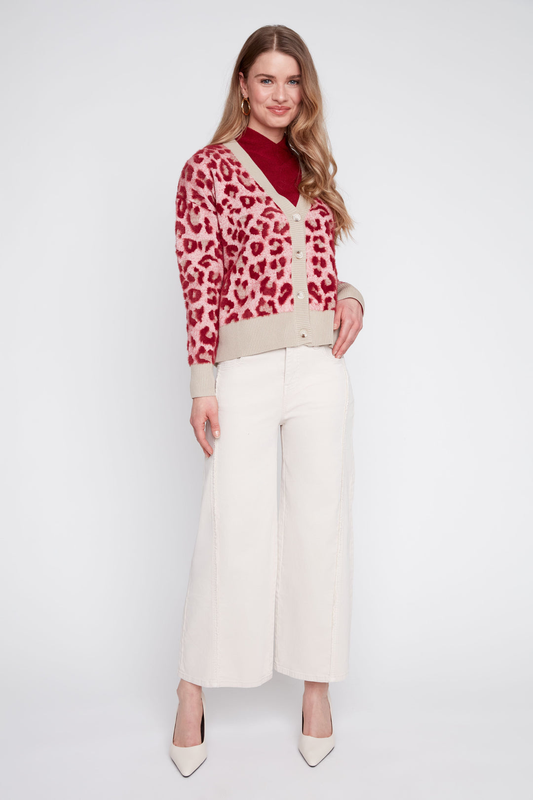 Rosé Leopard Cardigan