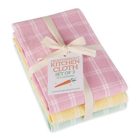 Spring Windowpane Plaid Dishcloth