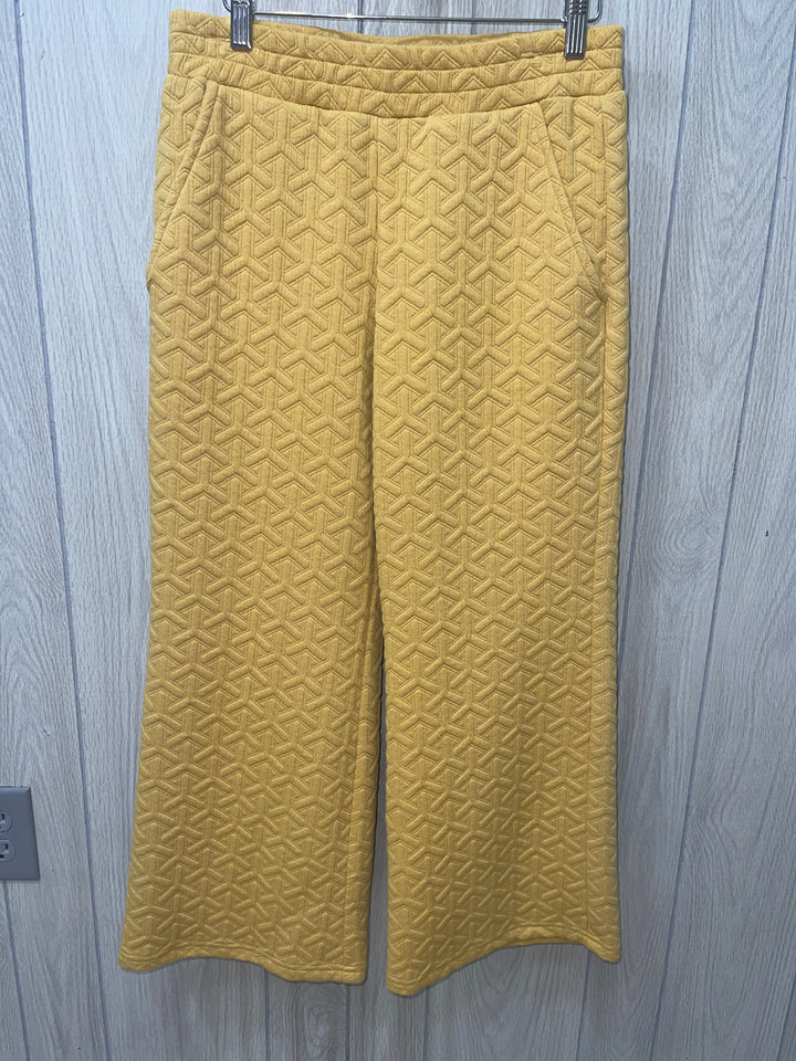Golden Quilted Knit Pants