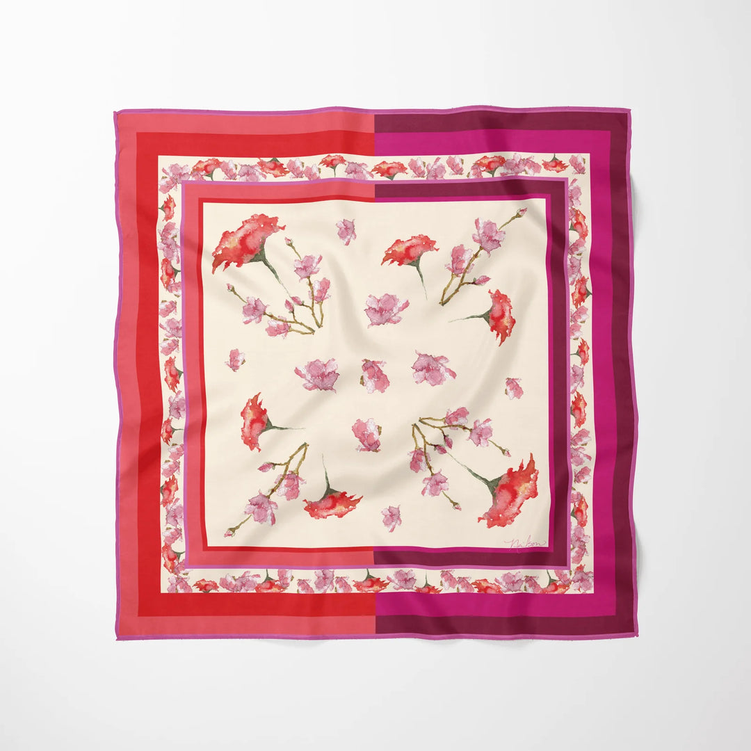Blushing Garden Silk Scarf
