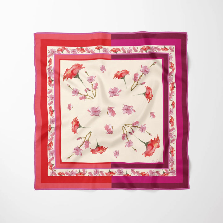 Blushing Garden Silk Scarf