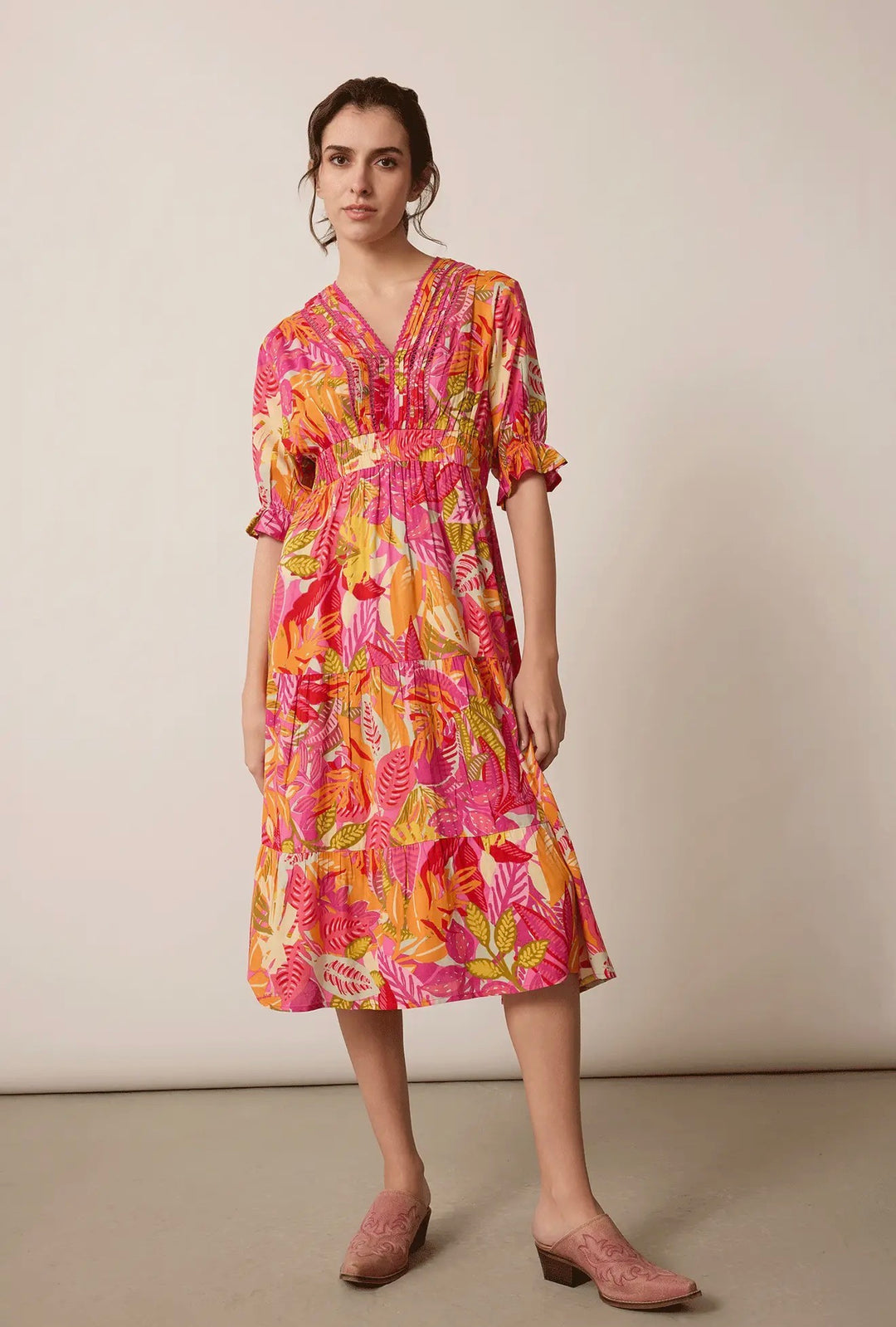 Sunset Tropique Midi Dress