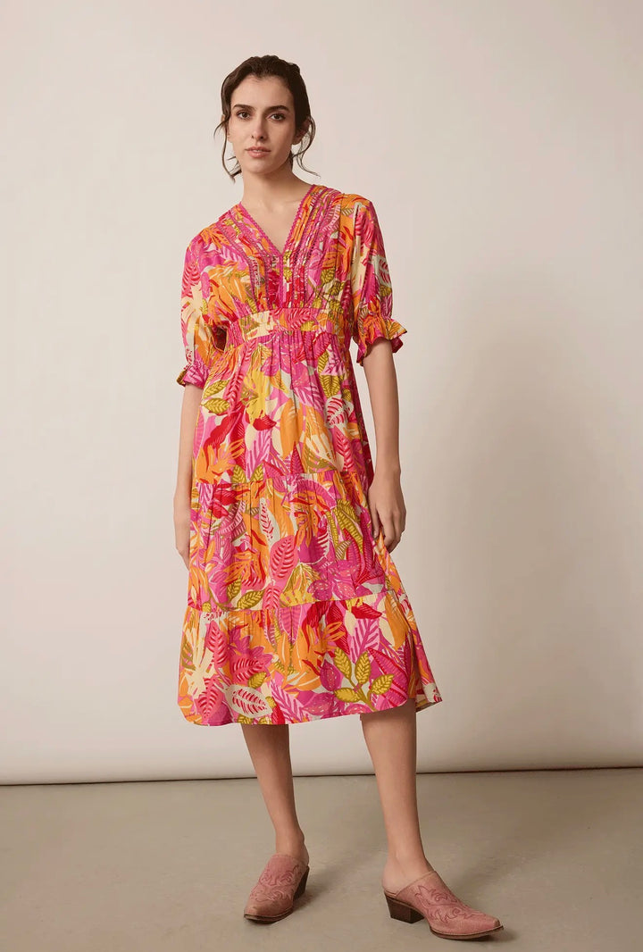 Sunset Tropique Midi Dress
