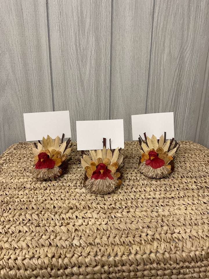 Rustic Turkey Place Card Holders