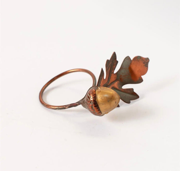 Gilded Acorn Napkin Ring