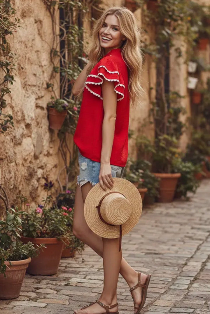Liberty Lane Flutter Sleeve Top