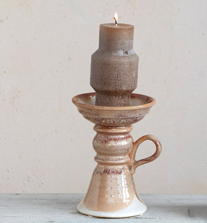 Handled Pillar Candle Holder