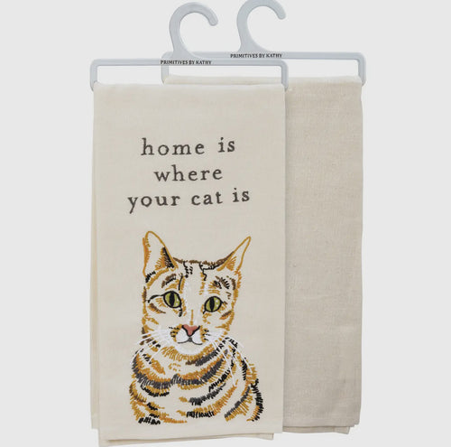 Home is Where Your Cat Kitchen Towel