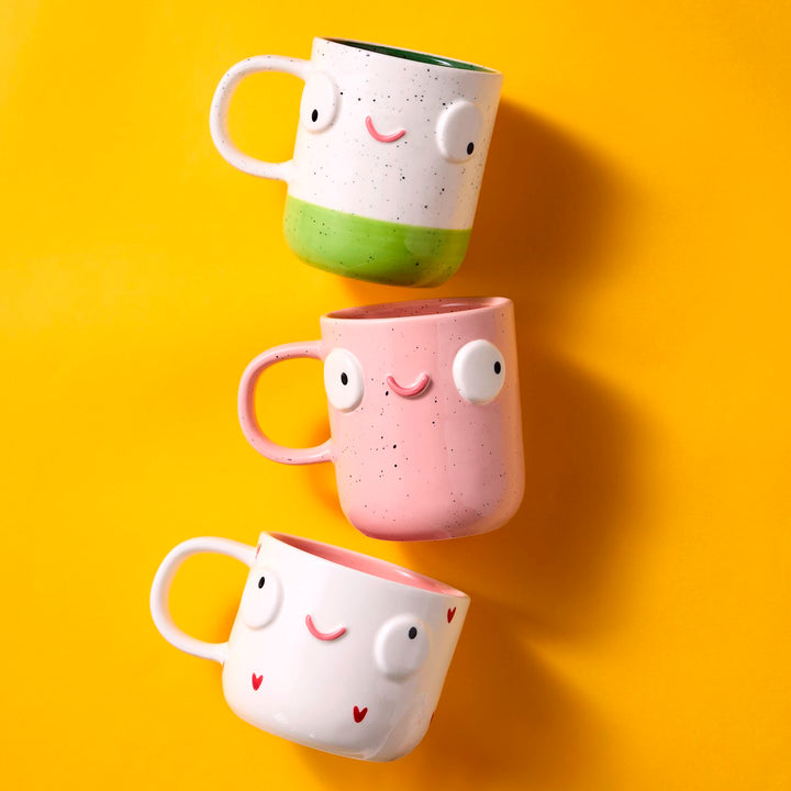 Whimsical Character Face Mug – 14 oz
