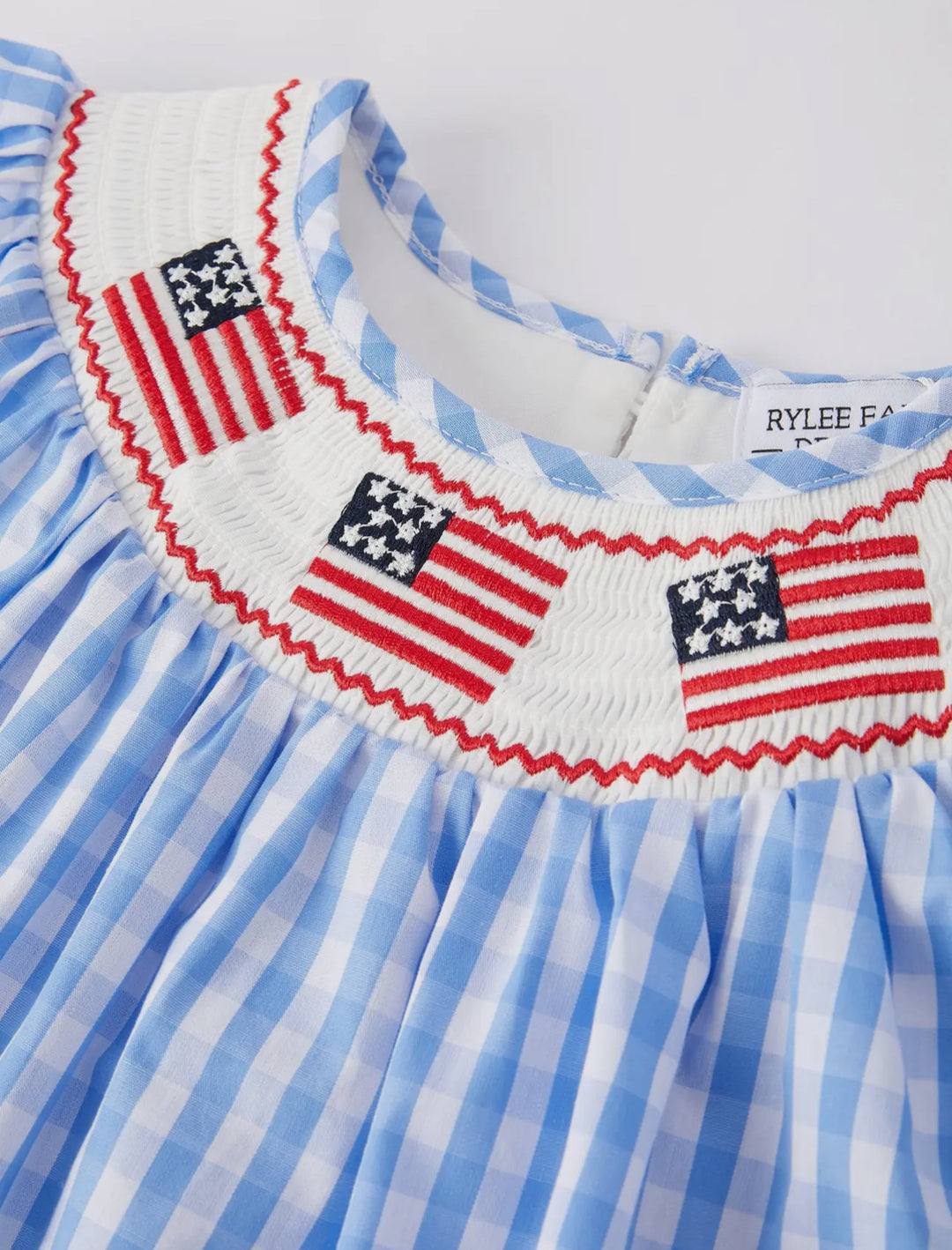 Americana Smocked Embroidered Dress