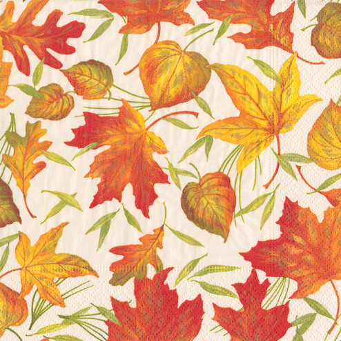 Caspari Falling Leaves Cocktail Napkins