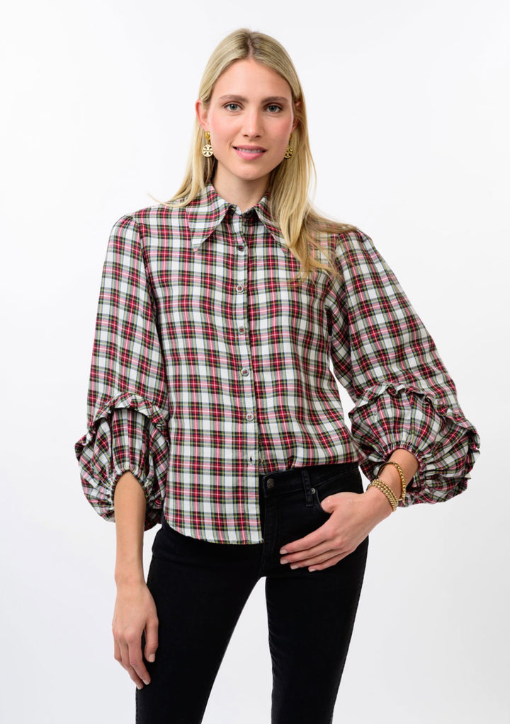 Holiday Heritage Plaid Blouse