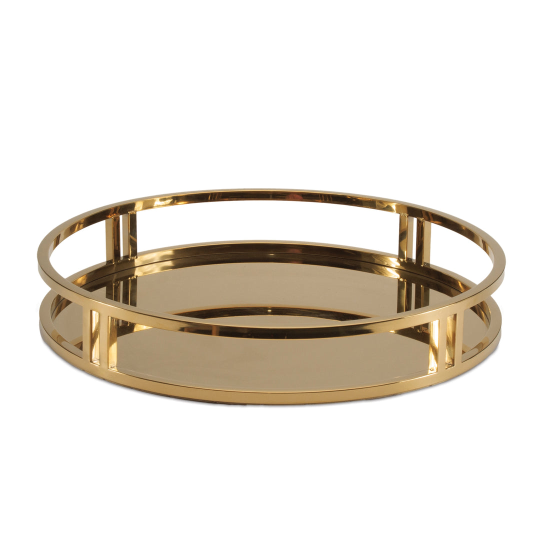 Gilded Luxe Round Serving Tray