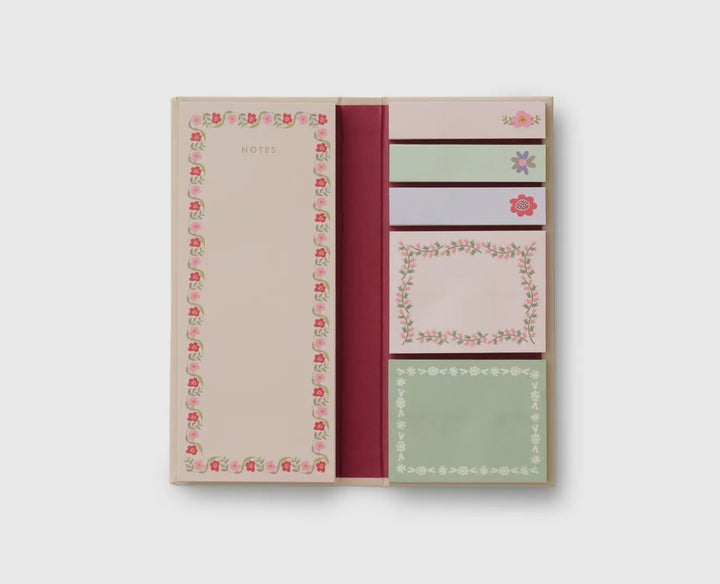 Folk Floral Sticky Note Folio