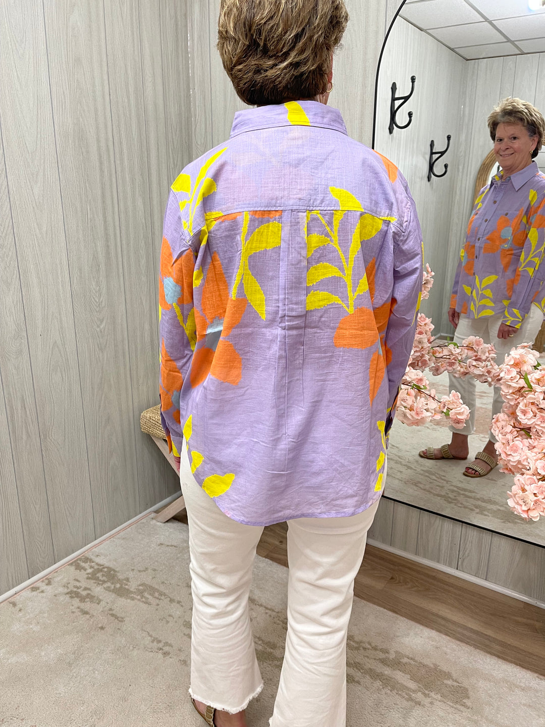 Purple Wildflowers Top