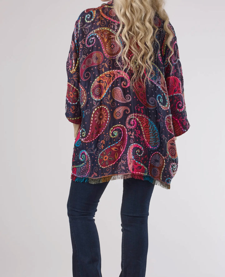 Boho Paisley Fringe Kimono