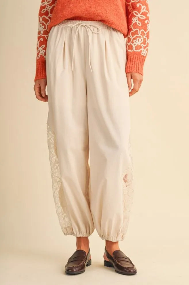 The Camille Lace Inset Pants