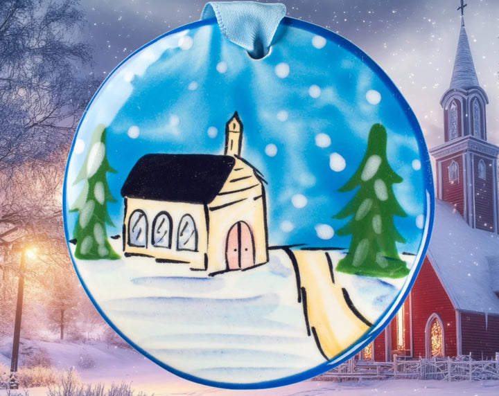Hand Painted Disc Ornament Collection