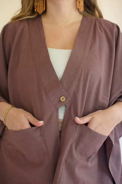 Winged-Sleeve Kimono - OSFM