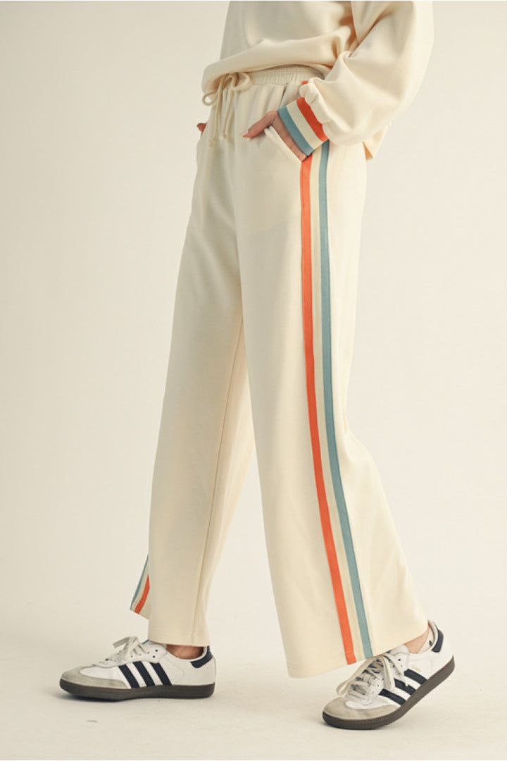 Retro Stripe Wide Leg Pants