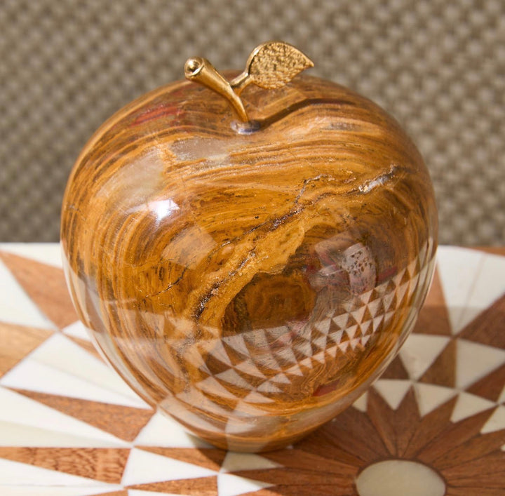 Polished Stone Apple Paperweights