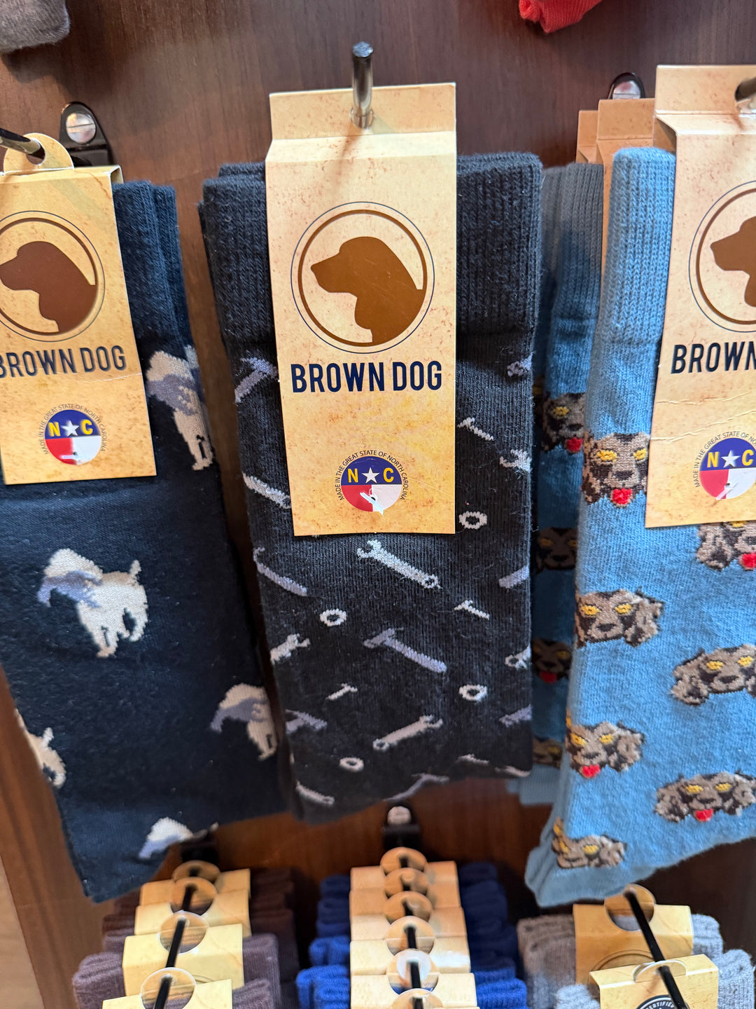 Brown Dog Nuts & Bolts Crew Socks