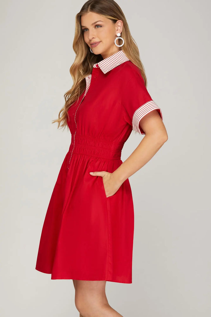 The Portside Stripe Shirt Dress
