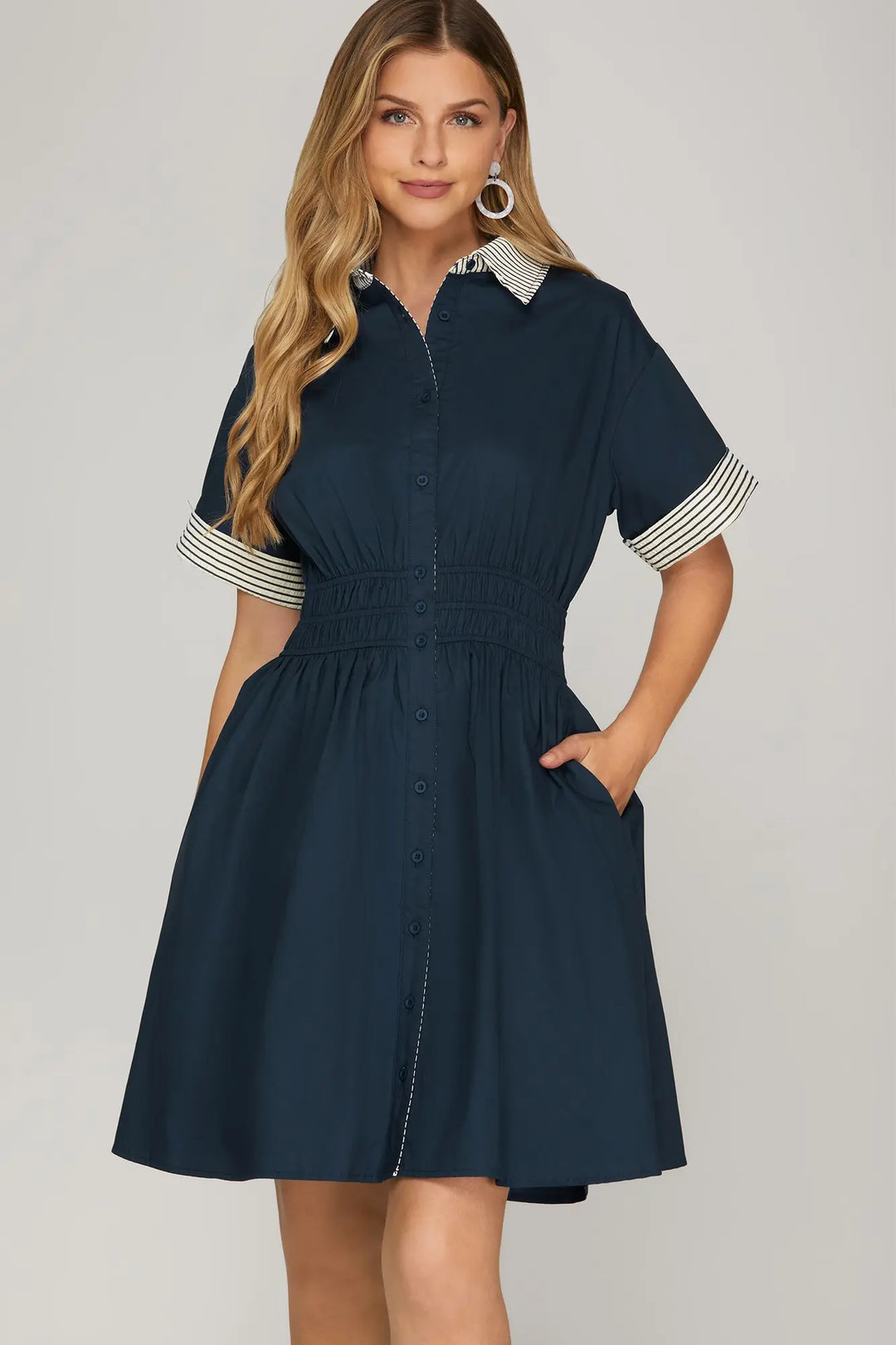 The Portside Stripe Shirt Dress
