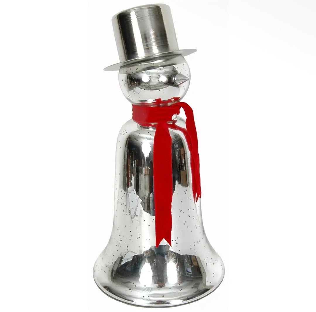 Mercury Silver Snowman Bell