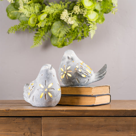 Gray LED Resin Bird