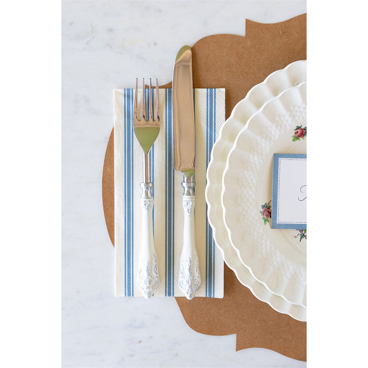 Blue Awning Stripe Guest Napkins