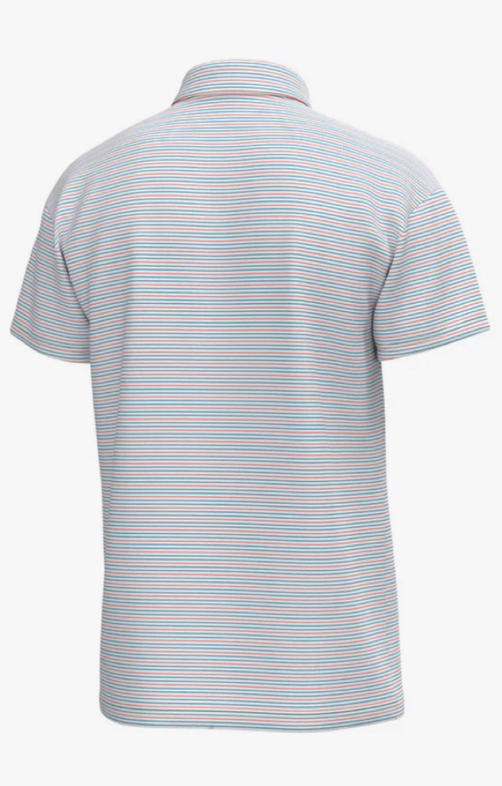 Bayside Stripe Polo - White