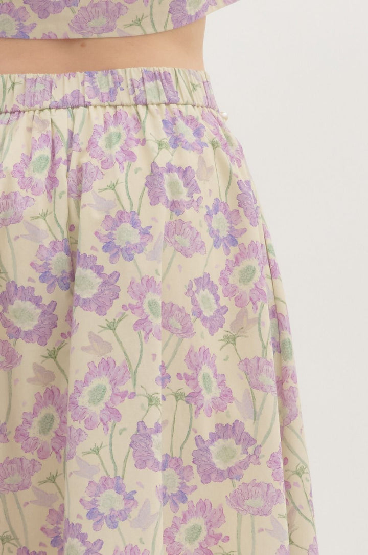 Lilac Flowers Skirt