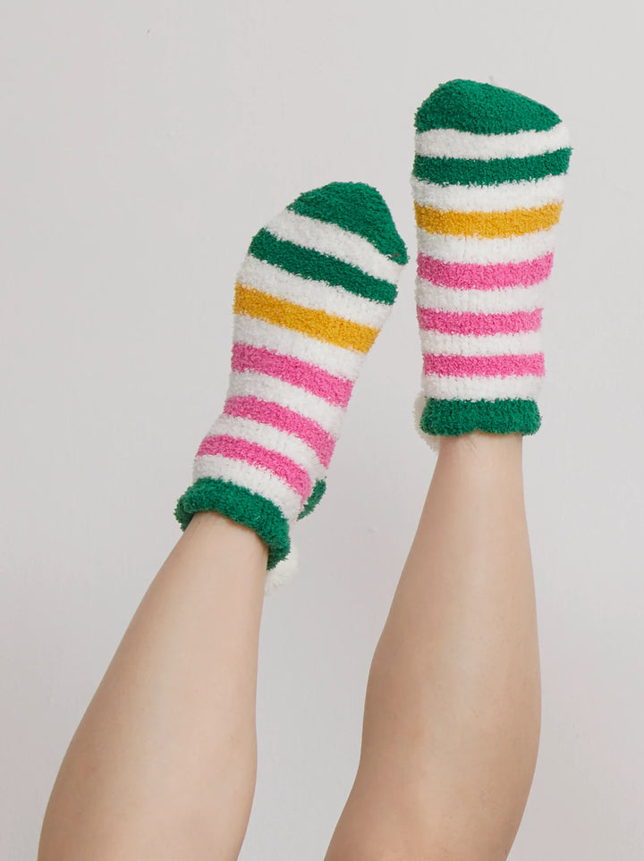 Peppermint Stripe Cozy Socks