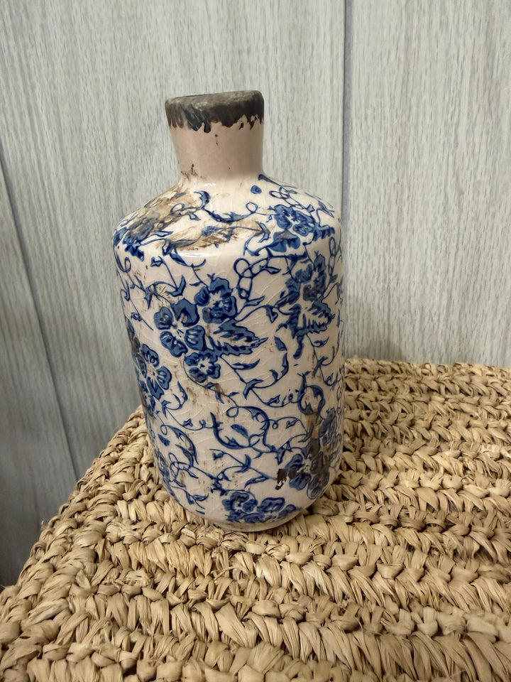 Blue Chinoiserie Bud Vases