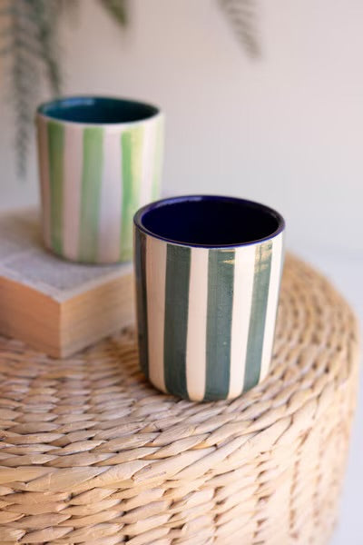Riviera Stripe Ceramic Cup