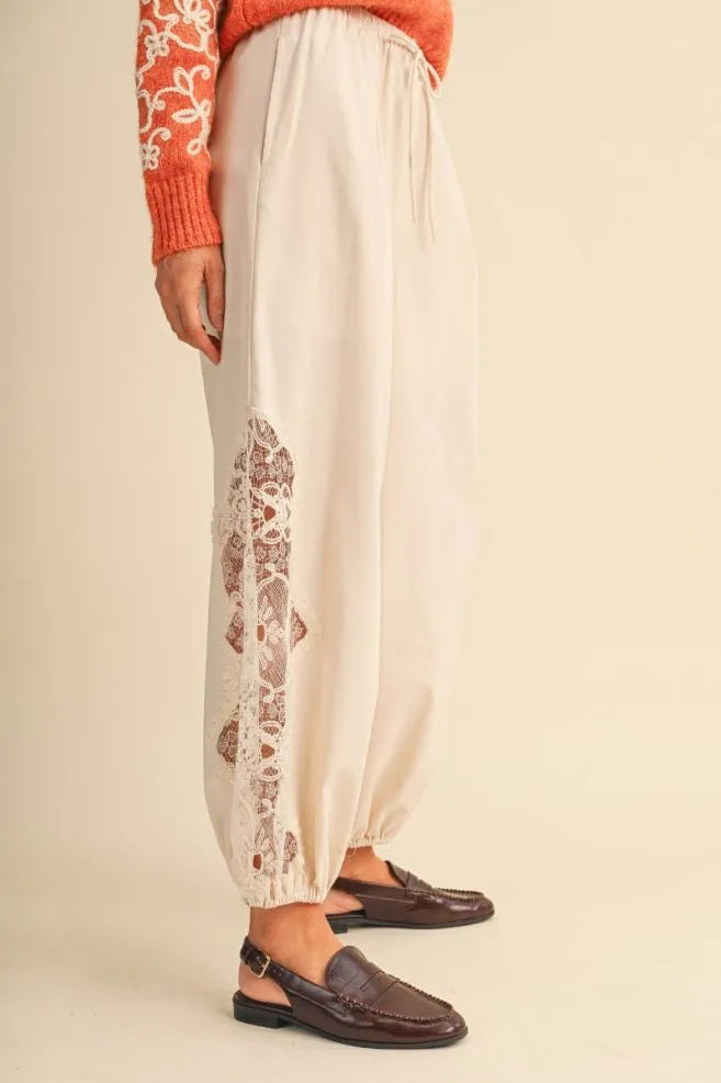 The Camille Lace Inset Pants