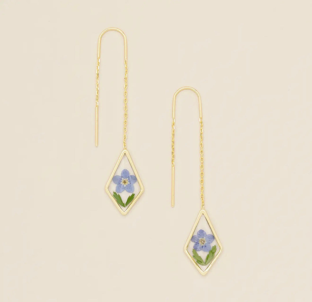 Whispered Bloom Threader Earrings - FINAL SALE