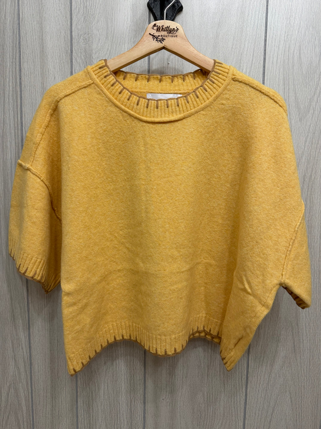 Golden Hour Contrast Stitch Sweater