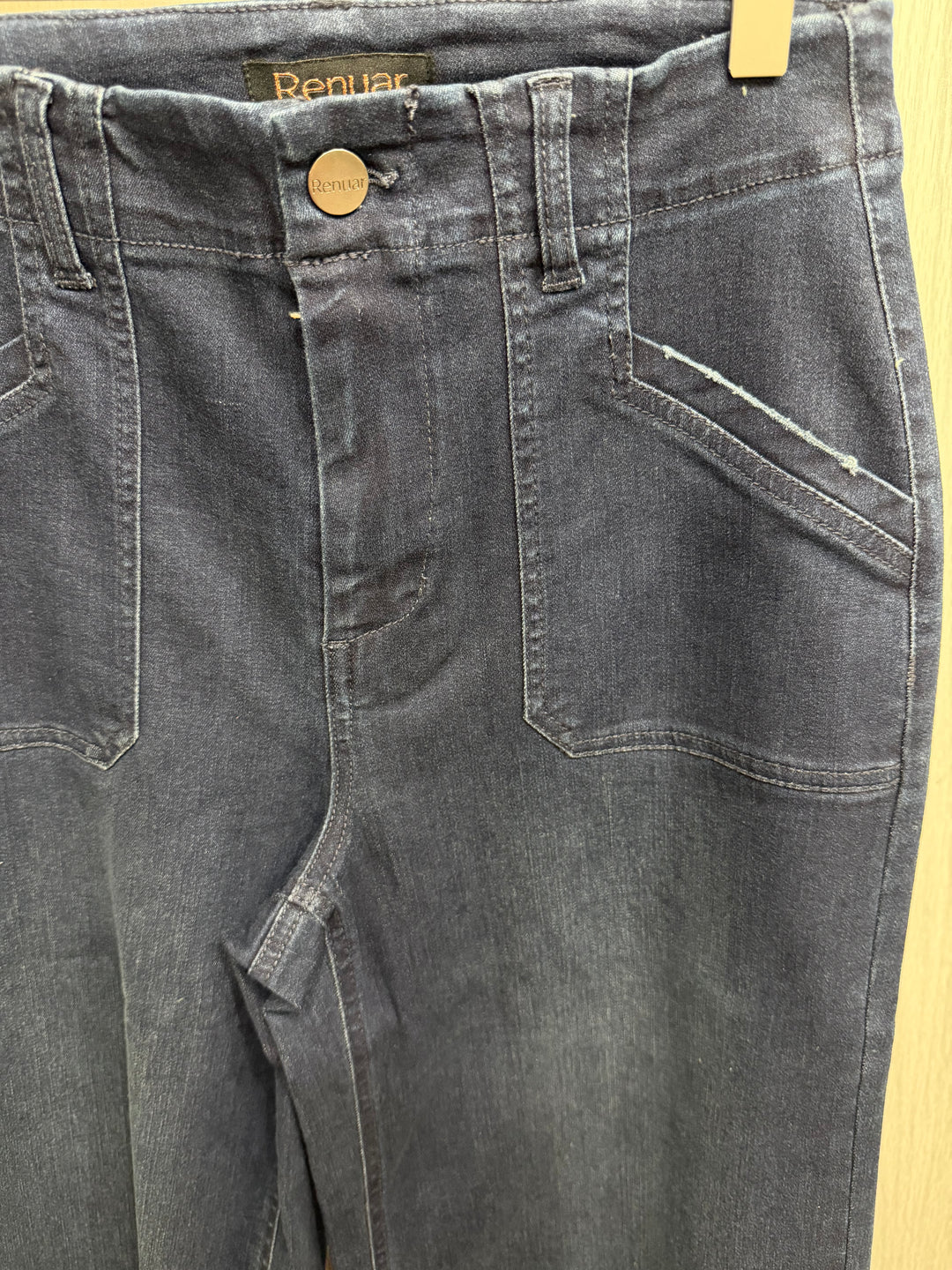 Renuar Wide Leg Crop Denim – Dark Indigo