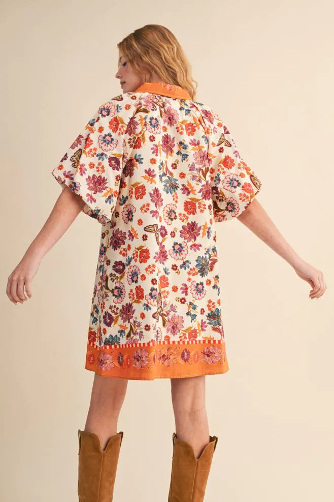 Painted Harvest Floral Dress