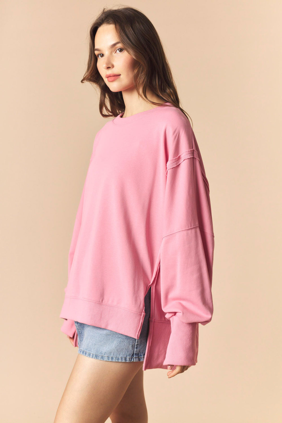 Pink Weekend Oversized Sweatshirt
