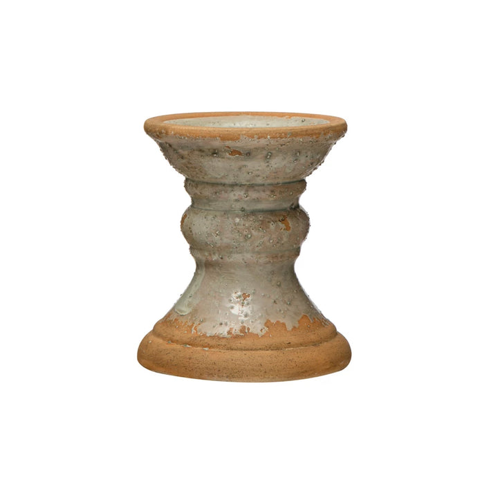 Heavily Distressed Pillar Candle Holder