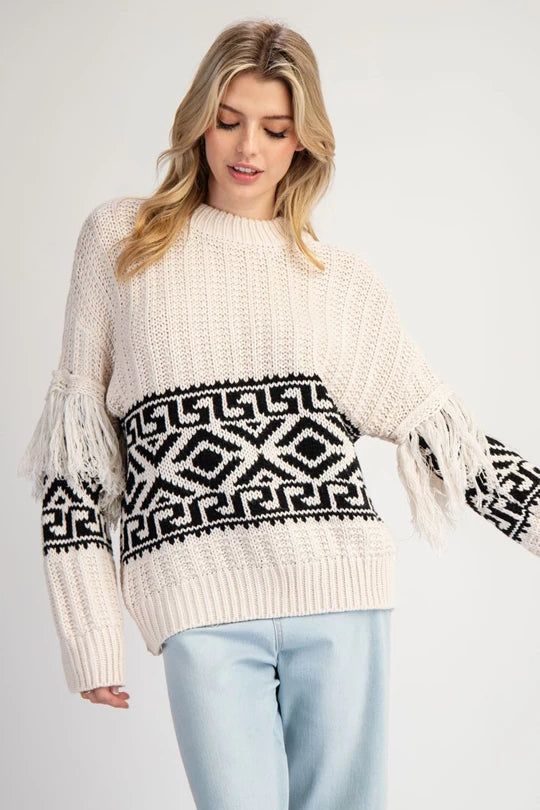 Western Winds Fringe Sweater