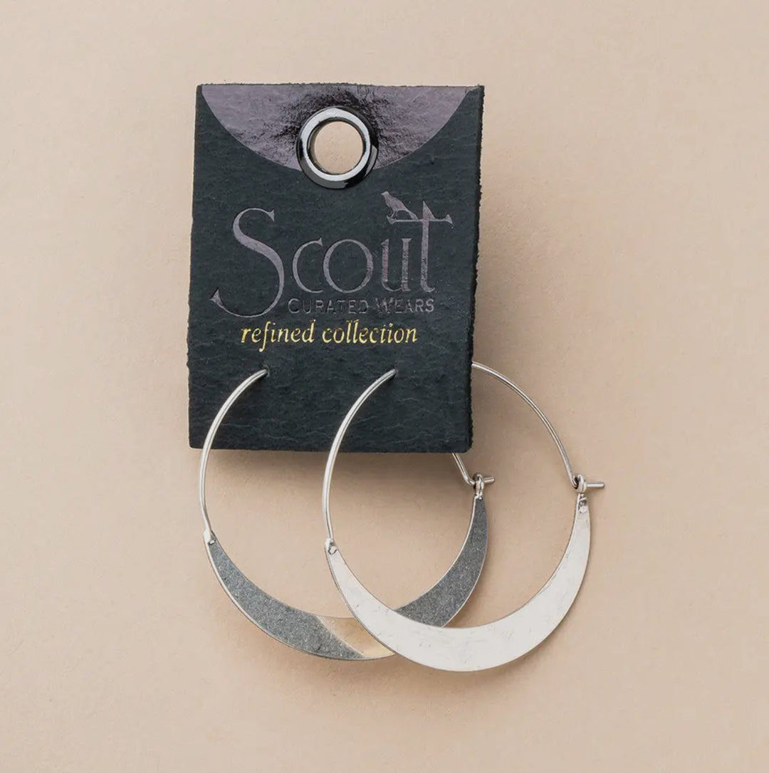Crescent Hoop Earrings