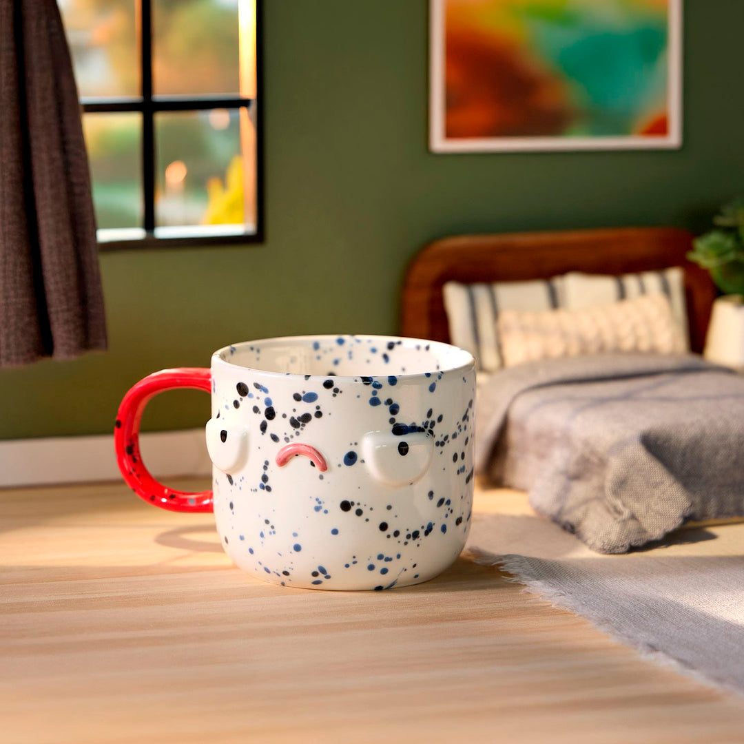 Whimsical Character Face Mug – 14 oz