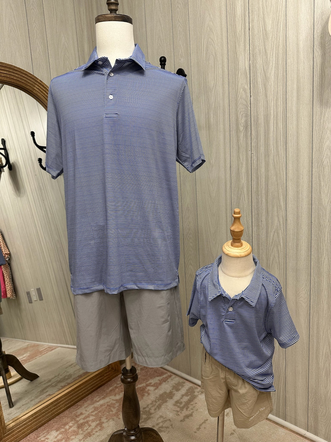 Navy & Light Blue Stripe Polo