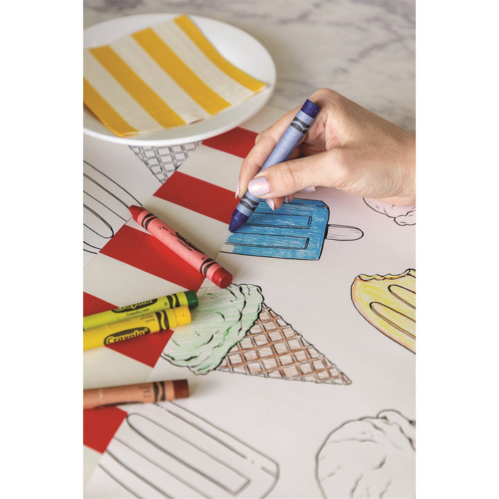 Coloring Summer Treats Placemats