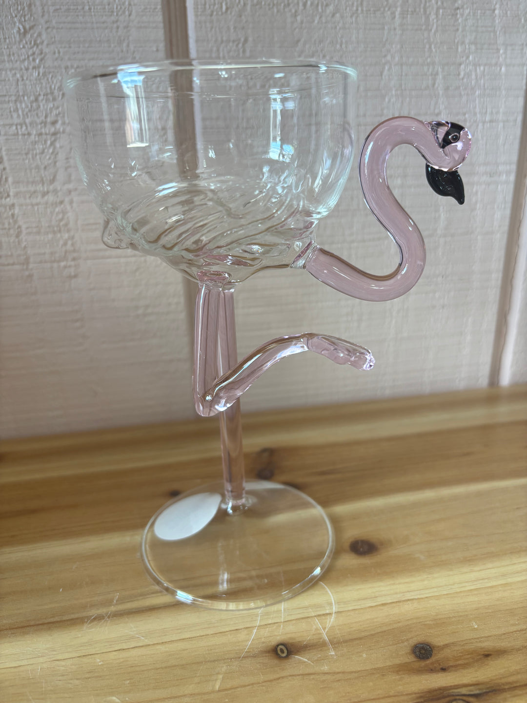 Blush Flamingo Stem Glass