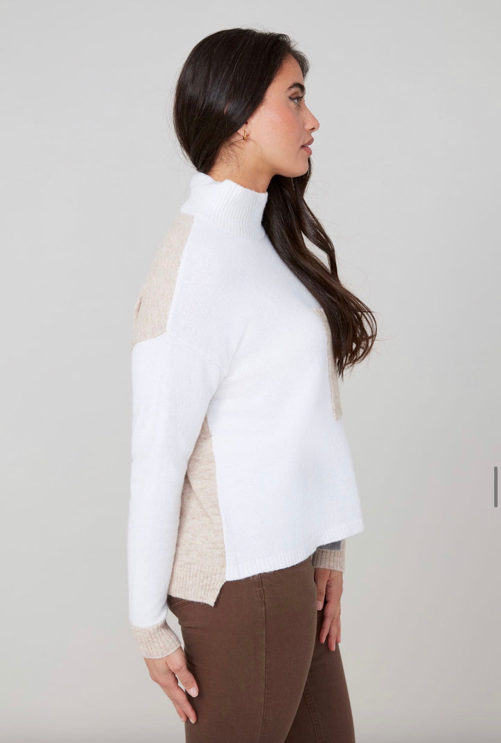 Aspen Colorblock Turtleneck Sweater